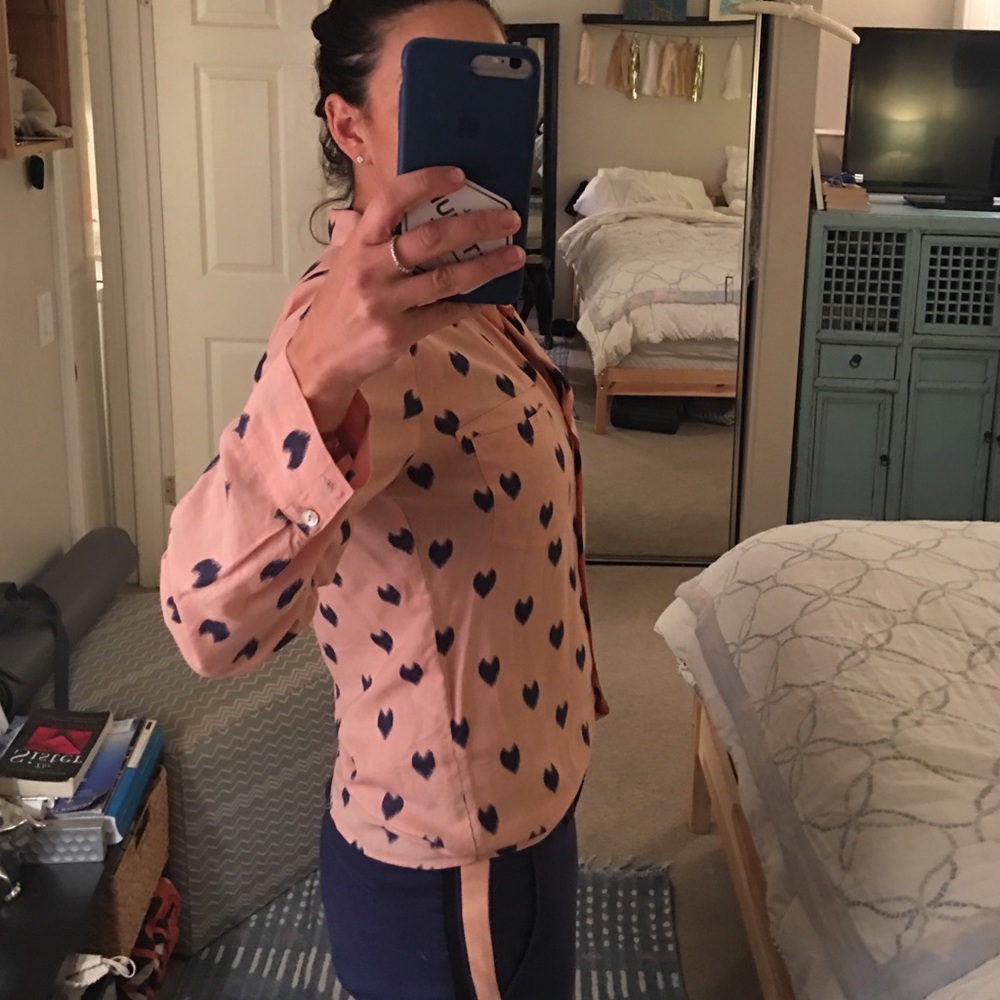 Heart button up